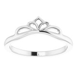 14K White Stackable Crown Ring - 52047101P photo 3