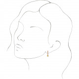 14K Rose Yellow Sapphire Bar Drop Earrings - 87023608P photo 3