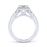 Gabriel & Co. 14k White Gold Contemporary Halo Engagement Ring - ER13885E4W44JJ photo 2