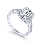Gabriel & Co. 14k White Gold Contemporary Halo Engagement Ring - ER13885E4W44JJ photo 3