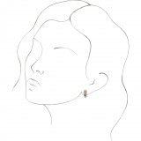 14K White Multi-Gemstone Geometric Bar Drop Earrings - 87039602P photo 3