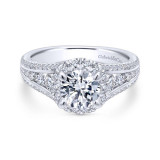 Gabriel & Co. 14k White Gold Entwined Halo Engagement Ring - ER12610R4W44JJ photo
