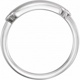 14K White .03 CTW Diamond 18x5 mm Rectangle Signet Ring - 122976600P photo 2
