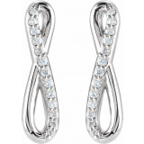 14K White 1/8 CTW Diamond Infinity-Inspired Earrings - 87145600P photo 2