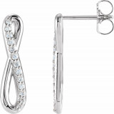 14K White 1/8 CTW Diamond Infinity-Inspired Earrings - 87145600P photo