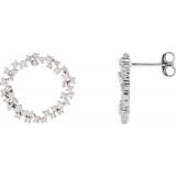 14K White 3/4 CTW Diamond Circle Earrings - 65357960000P photo