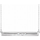 14K White 1/10 CTW Diamond Bar 16-18 Necklace - 65243760001P photo
