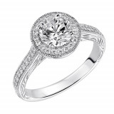 Goldman 14k White Gold 0.23ct Diamond Semi-Mount Engagement Ring photo