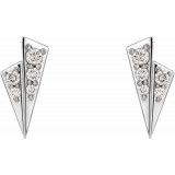 14K White 1/6 CTW Diamond Geometric Earrings - 86842600P photo 2