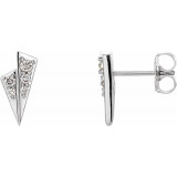 14K White 1/6 CTW Diamond Geometric Earrings - 86842600P photo
