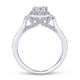 Gabriel & Co. 14k White Gold Victorian Halo Engagement Ring - ER10510S0W44JJ photo 2