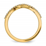 Quality Gold 14k Yellow Gold Diamond V Ring photo 2