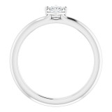 14K White 1/6 CTW Diamond Solitaire Ring - 124566102P photo 2