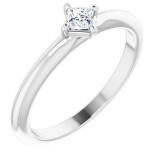 14K White 1/6 CTW Diamond Solitaire Ring - 124566102P photo