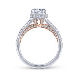 Gabriel & Co. 14k Two Tone Gold Crown Straight Engagement Ring - ER13824R4T44JJ photo 2