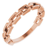 14K Rose Chain Link Ring - 52078101P photo
