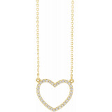 14K Yellow 1/5 CTW Diamond Small Heart 16 Necklace - 66415100009P photo