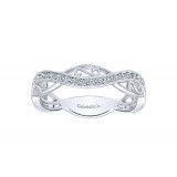 Gabriel & Co. 14k White Gold Diamond Stackable Ladies' Ring photo 4