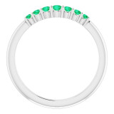 14K White Emerald Stackable Ring - 72022607P photo 2