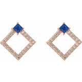 14K Rose Tanzanite & 1/3 CTW Diamond Earrings - 868896039P photo 2