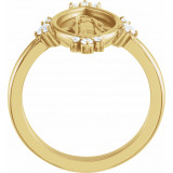 14K Yellow 1/5 CTW Diamond Miraculous Medal Ring - R43103601P photo 2