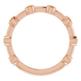 14K Rose Citrine Bezel-Set Bar Ring - 72005652P photo 3