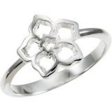 14K White Forget Me Not Ring - 50871102P photo