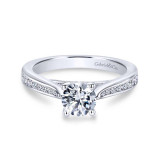 Gabriel & Co. 14k White Gold Contemporary Straight Engagement Ring - ER12318R3W44JJ photo