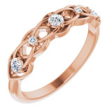 14K Rose 1/5 CTW Diamond Stackable Ring - 124162602P photo