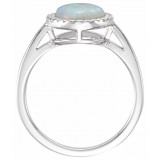 14K White Opal Ring - 718046000P photo 2