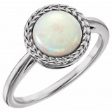 14K White Opal Ring - 718046000P photo