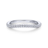 Gabriel & Co. 14k White Gold Contemporary Curved Wedding Band - WB14409P4W44JJ photo