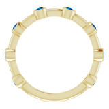 14K Yellow Blue Sapphire Bezel-Set Bar Ring - 72005641P photo 3