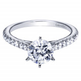 Gabriel & Co. 14k White Gold Contemporary Straight Engagement Ring - ER7533W44JJ photo