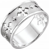 14K White Pierced Cross Ring - 51661101P photo