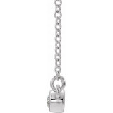 14K White 1/6 CTW Diamond Bezel-Set Bar 16 Necklace - 868406015P photo 2