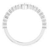 14K White 1/2 CTW Diamond V Ring - 123931600P photo 2