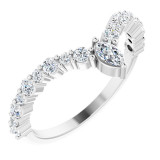14K White 1/2 CTW Diamond V Ring - 123931600P photo