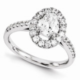 Quality Gold 14k White Gold Diamond Engagement Ring photo