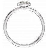 14K White 1/4 CTW Diamond Stackable Ring - 122811600P photo 2