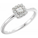 14K White 1/4 CTW Diamond Stackable Ring - 122811600P photo