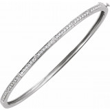14K White 1/3 CTW Diamond Bangle Bracelet - 64187100417P photo 2