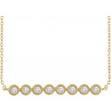 14K Yellow 1/5 CTW Diamond Bar 16-18 Necklace - 65261560001P photo