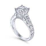 Gabriel & Co. 14k White Gold Contemporary Straight Engagement Ring - ER14892R8W44JJ photo 3