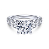 Gabriel & Co. 14k White Gold Contemporary Straight Engagement Ring - ER14892R8W44JJ photo