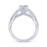 Gabriel & Co. 14k White Gold Contemporary Twisted Engagement Ring - ER14420R4W44JJ photo 2