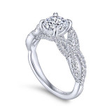 Gabriel & Co. 14k White Gold Contemporary Twisted Engagement Ring - ER14420R4W44JJ photo 3