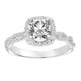 Goldman 14k White Gold 0.34ct Diamond Semi Mount Engagement Ring photo