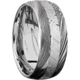 Lashbrook Black & White Damascus Steel Meteorite 9mm Men's Wedding Band - D9D13WOODGRAIN_METEORITE+ACID photo 2
