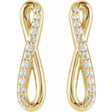 14K Yellow 1/8 CTW Diamond Infinity-Inspired Earrings - 87145601P photo 2